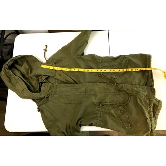 LOVE TREE- WOMENS GREEN 100% COTTON HOODIE ZIPPER LONG SLEEVE JACKET SIZE SMALL - Picture 6 of 7